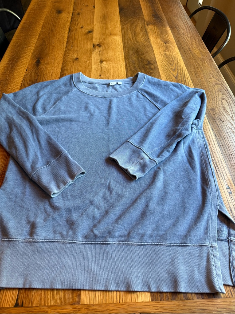 GAP Women's Lightweight Pullover Sweatshirt in Dusty Blue